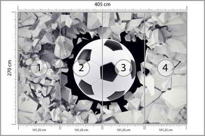 Fototapeta Piłka Nożna, Pokój Młodzieżowy 405 × 270 cm – podgląd kadru