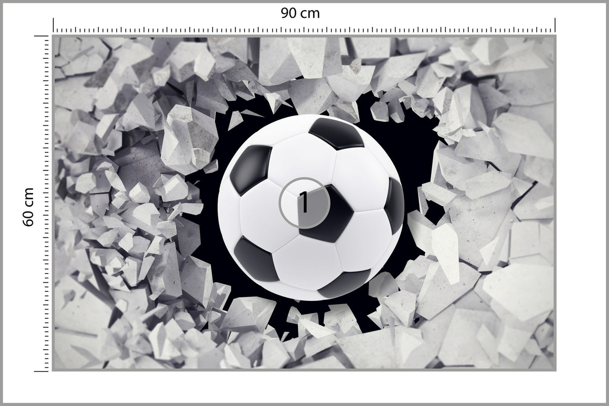 Fototapeta Piłka Nożna, Pokój Młodzieżowy 90 × 60 cm – podgląd kadru