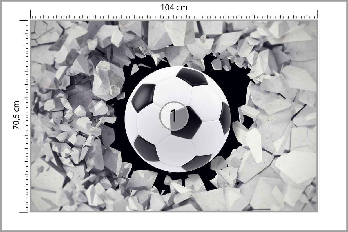 Fototapeta Piłka Nożna, Pokój Młodzieżowy 104 × 70,5 cm – podgląd kadru