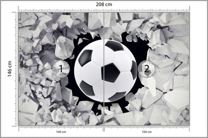 Fototapeta Piłka Nożna, Pokój Młodzieżowy 208 × 146 cm – podgląd kadru