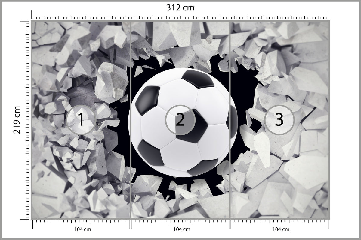 Fototapeta Piłka Nożna, Pokój Młodzieżowy 312 × 219 cm – podgląd kadru