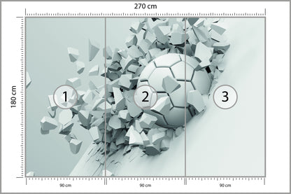 Fototapeta 3D Sportowa Piłka 270 × 180 cm – podgląd kadru
