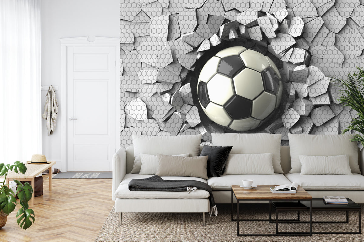 Fototapeta 3D Dla Chłopca, Piłka – aranżacja wnętrza
