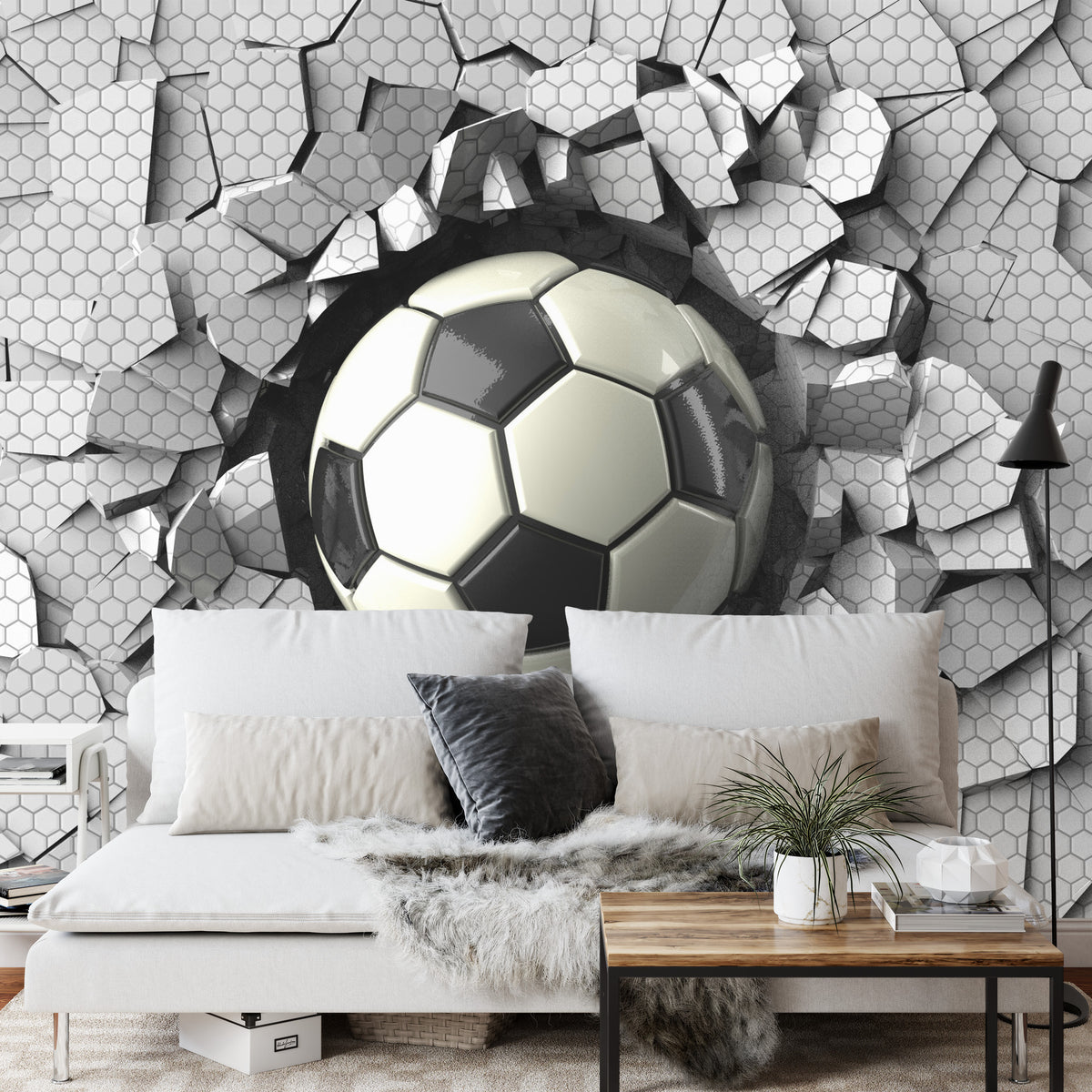 Fototapeta 3D Dla Chłopca, Piłka – aranżacja wnętrza