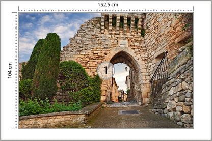 Fototapeta Uliczka Przejście Przez Kamienną Bramę 152,5 × 104 cm – podgląd kadru