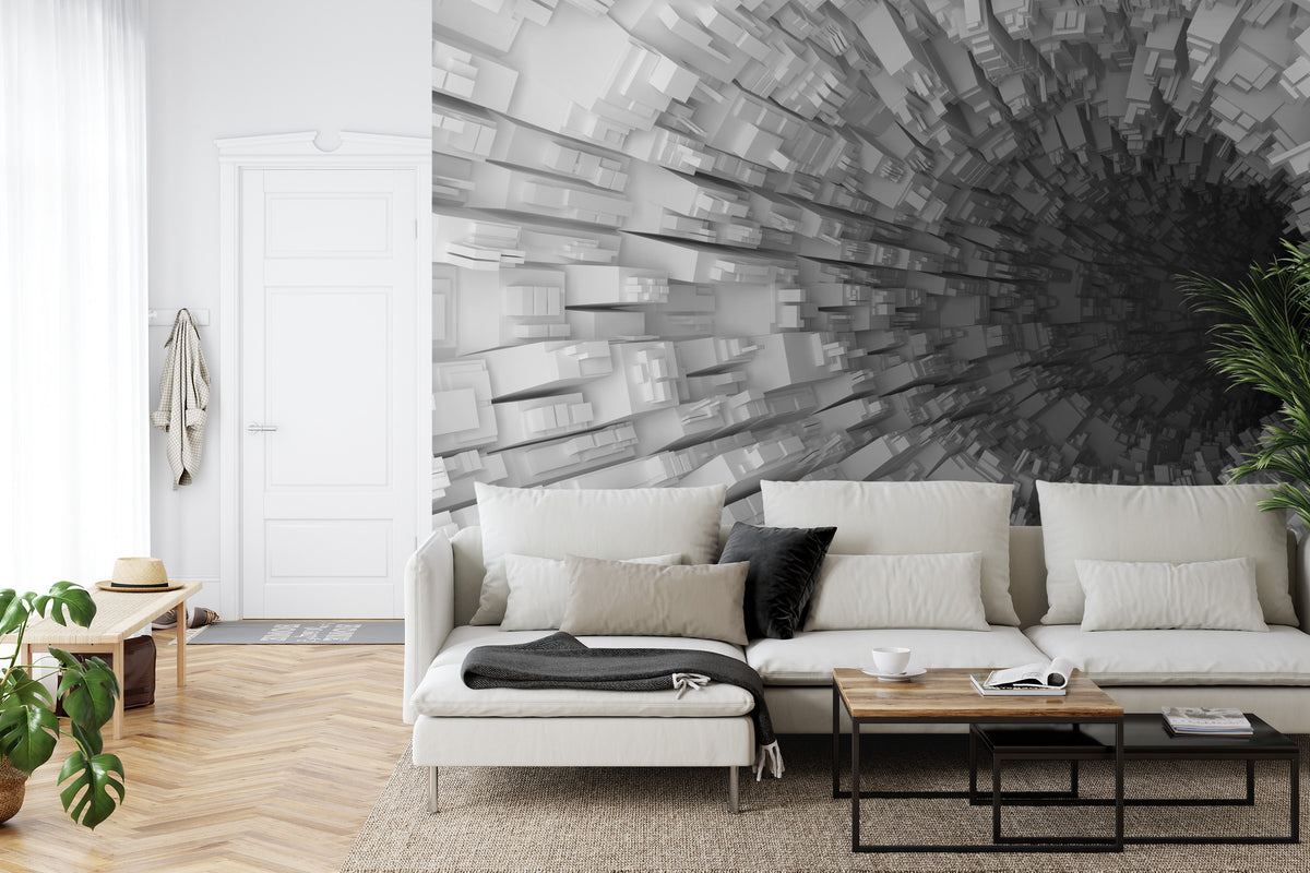 Fototapeta Abstrakcyjny Tunel 3D – aranżacja wnętrza