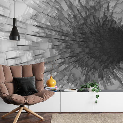 Fototapeta Abstrakcyjny Tunel 3D – aranżacja wnętrza
