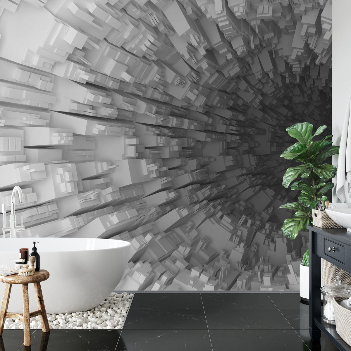 Fototapeta Abstrakcyjny Tunel 3D – aranżacja wnętrza