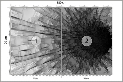 Fototapeta Abstrakcyjny Tunel 3D 180 × 120 cm – podgląd kadru