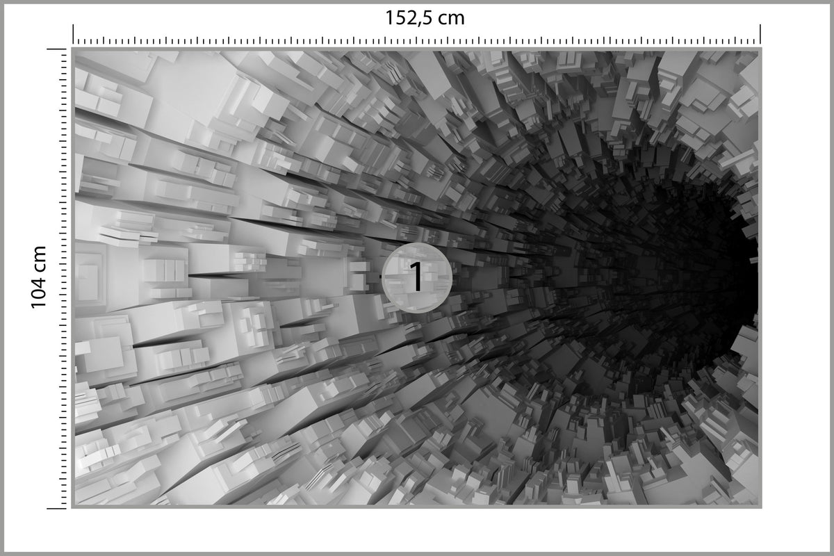 Fototapeta Abstrakcyjny Tunel 3D 152,5 × 104 cm – podgląd kadru