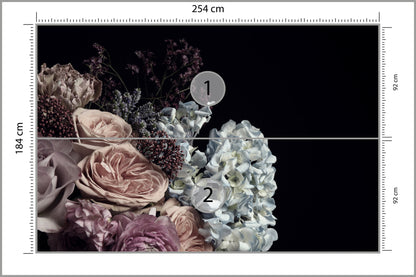 Fototapeta Bukiet W Peoniami I Różami 254 × 184 cm – podgląd kadru