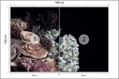 Fototapeta Bukiet W Peoniami I Różami 180 × 120 cm – podgląd kadru
