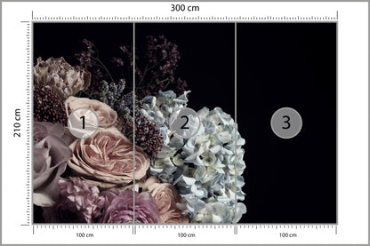 Fototapeta Bukiet W Peoniami I Różami 300 × 210 cm – podgląd kadru