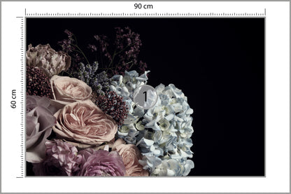 Fototapeta Bukiet W Peoniami I Różami 90 × 60 cm – podgląd kadru