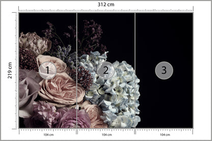 Fototapeta Bukiet W Peoniami I Różami 312 × 219 cm – podgląd kadru