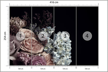 Fototapeta Bukiet W Peoniami I Różami 416 × 254 cm – podgląd kadru