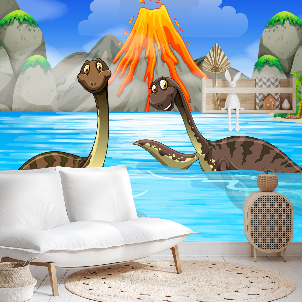 Fototapeta Dinozaury W Wodzie – aranżacja wnętrza