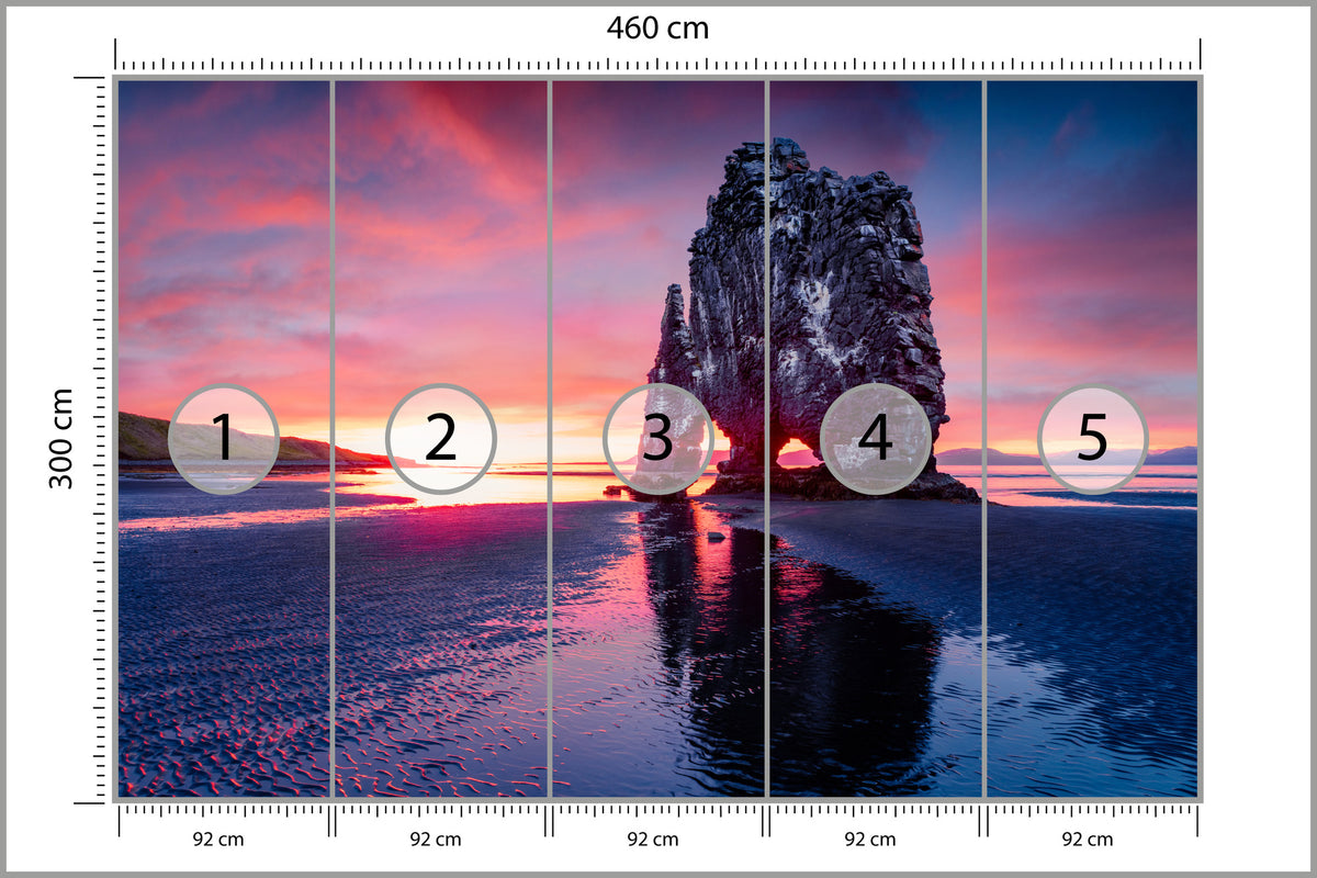 Fototapeta Skały Nad Morzem O Zmierzchu 460 × 300 cm – podgląd kadru