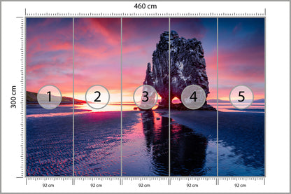 Fototapeta Skały Nad Morzem O Zmierzchu 460 × 300 cm – podgląd kadru