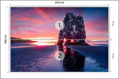 Fototapeta Skały Nad Morzem O Zmierzchu 254 × 184 cm – podgląd kadru