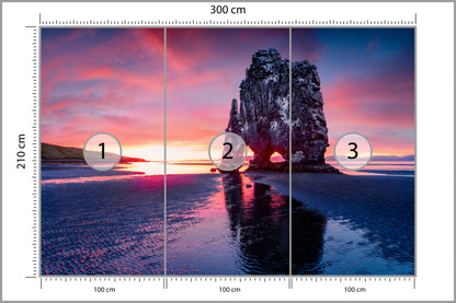 Fototapeta Skały Nad Morzem O Zmierzchu 300 × 210 cm – podgląd kadru