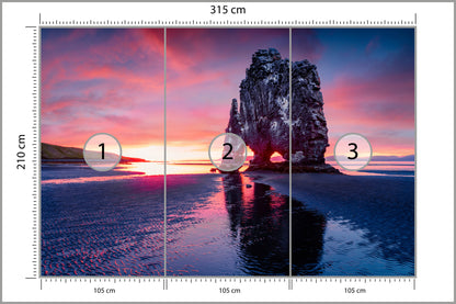 Fototapeta Skały Nad Morzem O Zmierzchu 315 × 210 cm – podgląd kadru