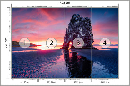 Fototapeta Skały Nad Morzem O Zmierzchu 405 × 270 cm – podgląd kadru