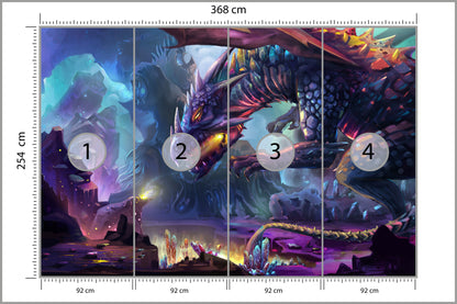 Fototapeta Fantastyczny Smok 368 × 254 cm – podgląd kadru