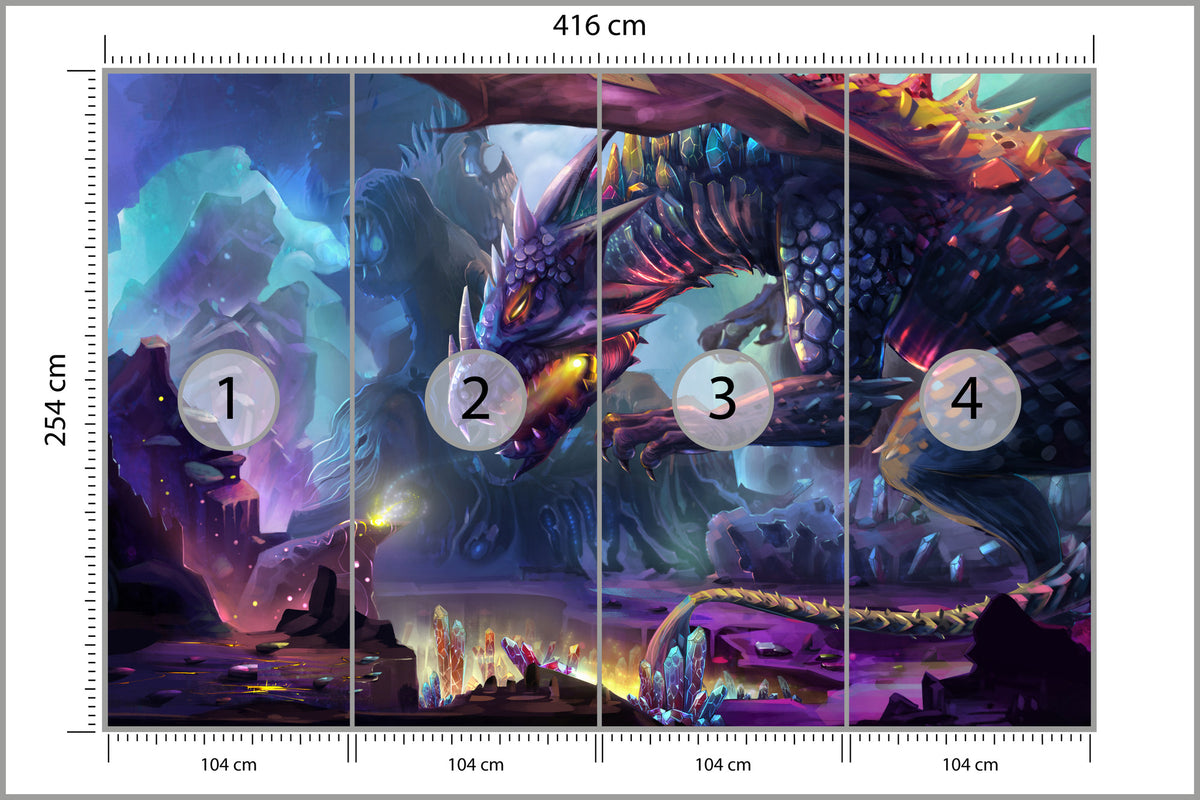 Fototapeta Fantastyczny Smok 416 × 254 cm – podgląd kadru