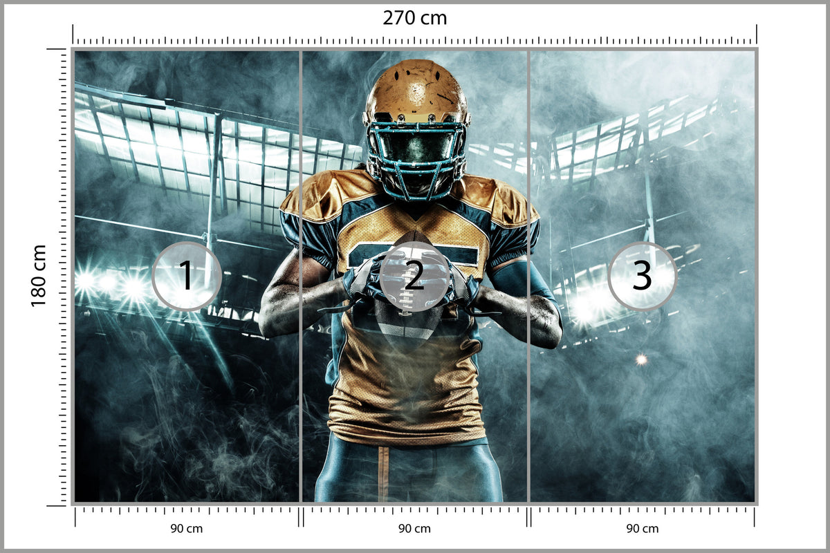 Fototapeta Amerykański Sportowiec 270 × 180 cm – podgląd kadru