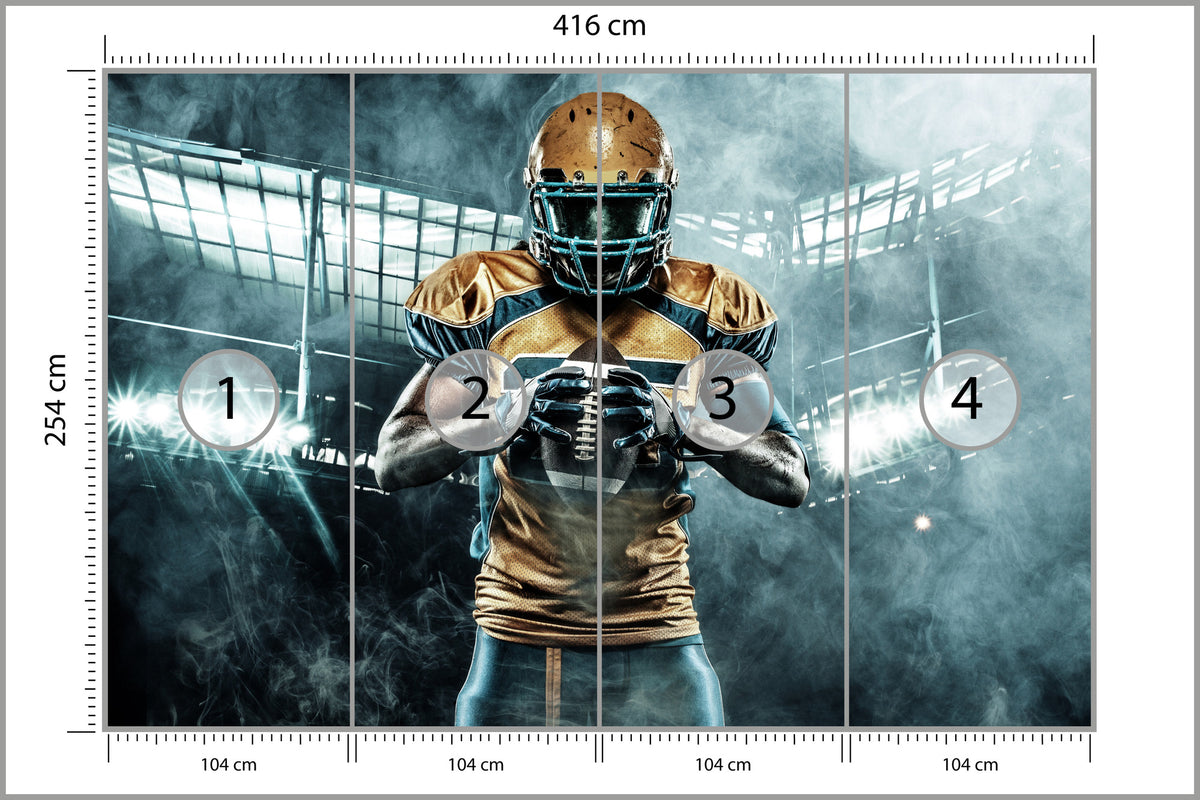 Fototapeta Amerykański Sportowiec 416 × 254 cm – podgląd kadru