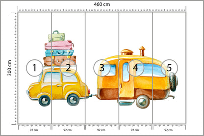 Fototapeta Podróżujący Samochód 460 × 300 cm – podgląd kadru