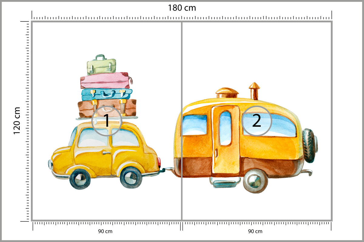 Fototapeta Podróżujący Samochód 180 × 120 cm – podgląd kadru