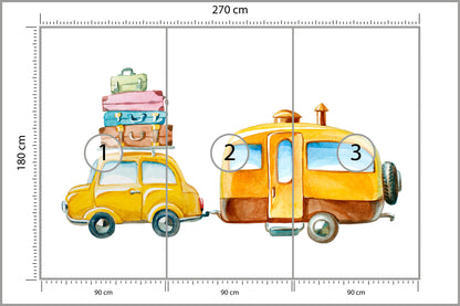 Fototapeta Podróżujący Samochód 270 × 180 cm – podgląd kadru