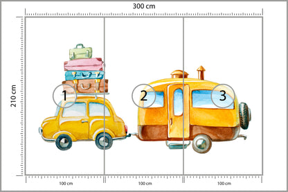 Fototapeta Podróżujący Samochód 300 × 210 cm – podgląd kadru