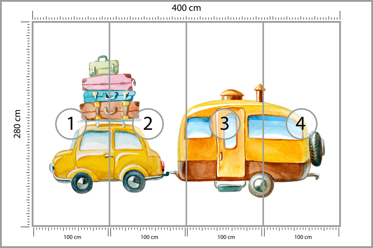 Fototapeta Podróżujący Samochód 400 × 280 cm – podgląd kadru