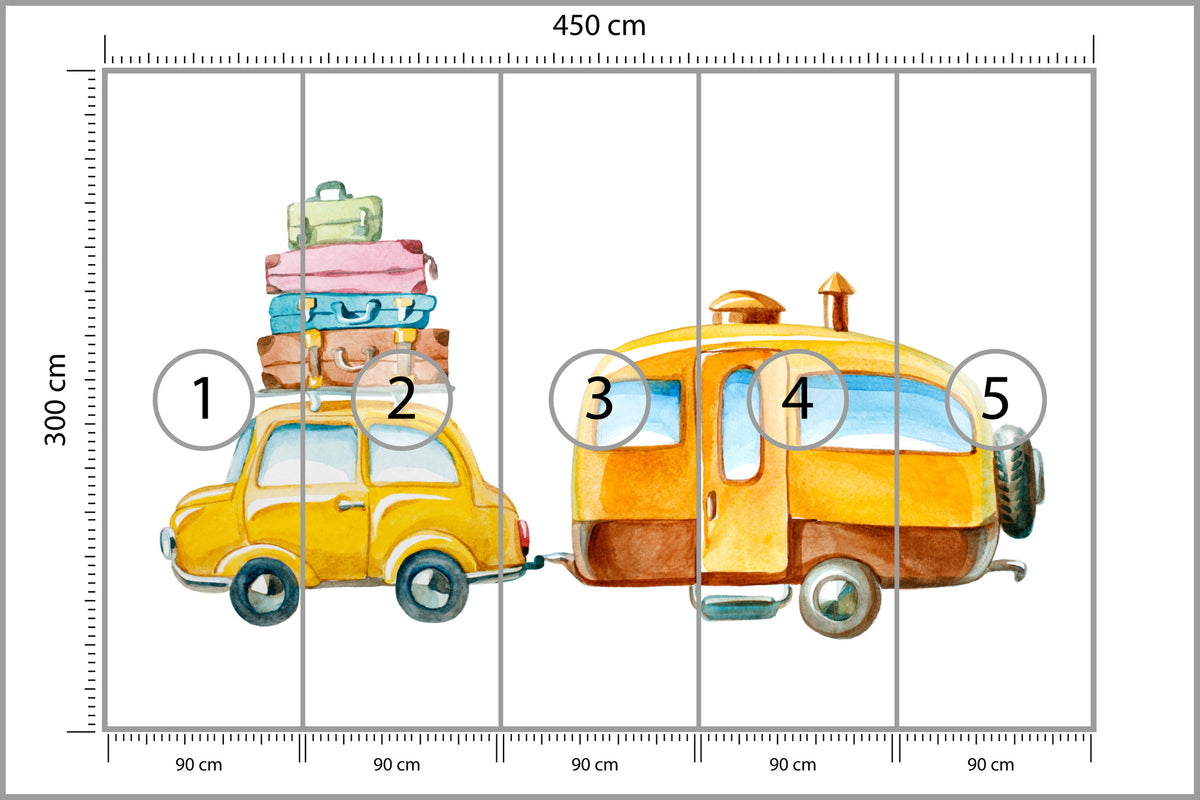 Fototapeta Podróżujący Samochód 450 × 300 cm – podgląd kadru