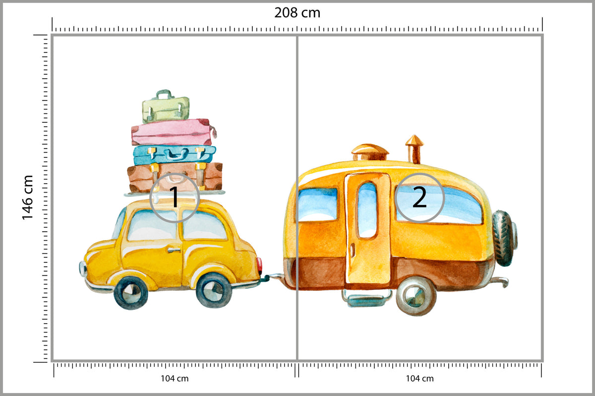 Fototapeta Podróżujący Samochód 208 × 146 cm – podgląd kadru