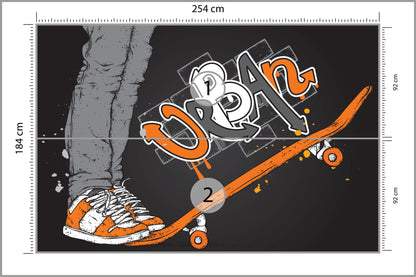 Fototapeta Skater I Deskorolka 254 × 184 cm – podgląd kadru