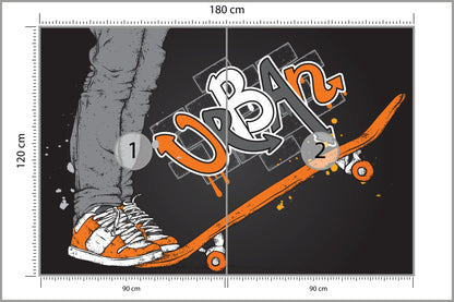 Fototapeta Skater I Deskorolka 180 × 120 cm – podgląd kadru