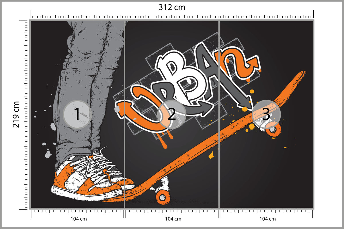 Fototapeta Skater I Deskorolka 312 × 219 cm – podgląd kadru