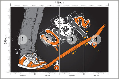 Fototapeta Skater I Deskorolka 416 × 290 cm – podgląd kadru