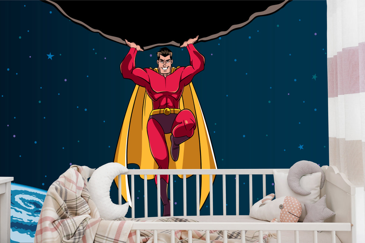 Fototapeta Superbohater W Kosmosie – aranżacja wnętrza