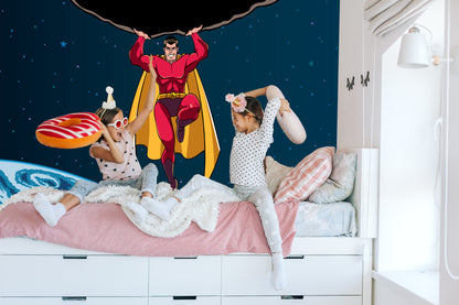 Fototapeta Superbohater W Kosmosie – aranżacja wnętrza