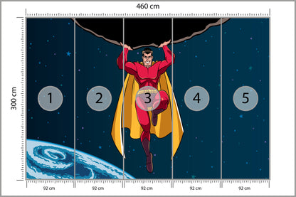 Fototapeta Superbohater W Kosmosie 460 × 300 cm – podgląd kadru
