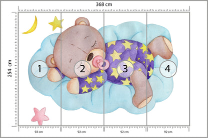 Fototapeta Śpiący Miś 368 × 254 cm – podgląd kadru