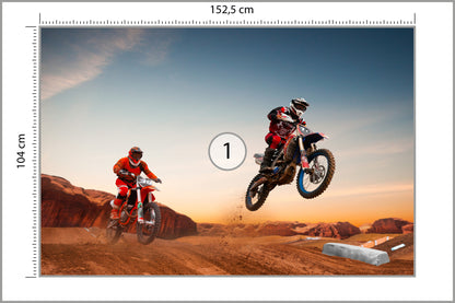 Fototapeta Motory Na Pustyni 152,5 × 104 cm – podgląd kadru