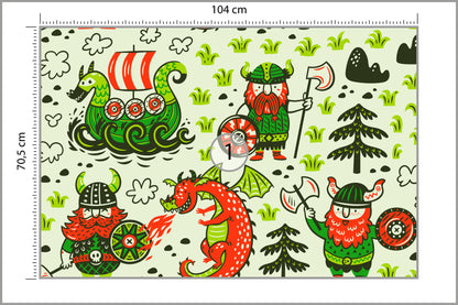 Fototapeta Wikingowie I Smoki 104 × 70,5 cm – podgląd kadru
