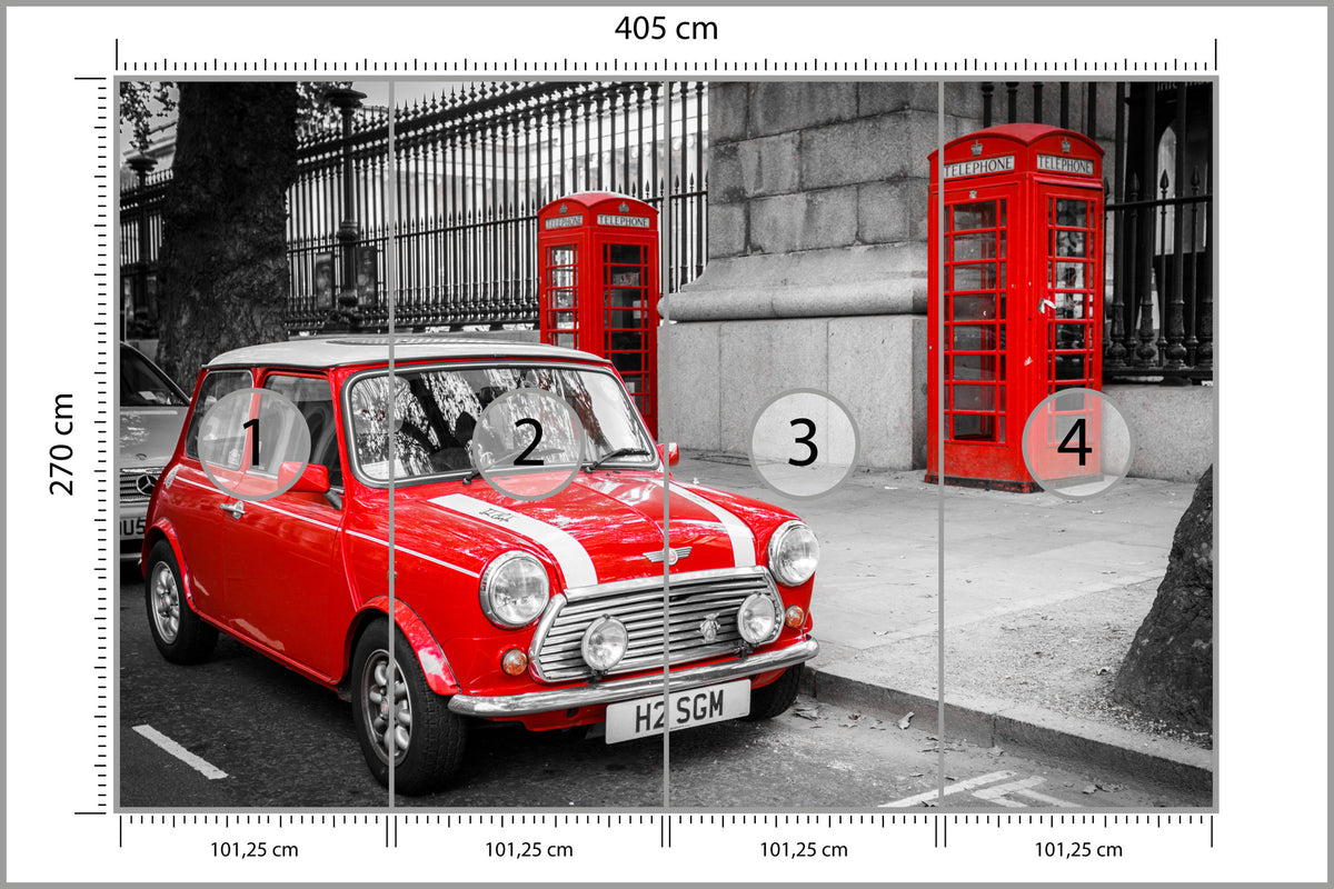 Fototapeta Mini W Londynie 405 × 270 cm – podgląd kadru