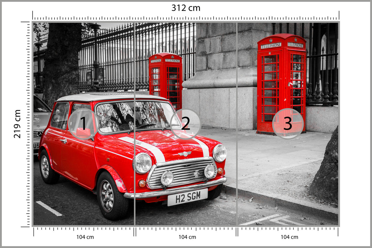 Fototapeta Mini W Londynie 312 × 219 cm – podgląd kadru